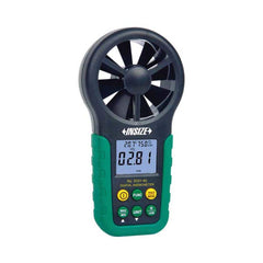 Insize USA LLC - Airflow Meters & Thermo-Anemometers; Type: Anemometer ; Maximum Air Velocity ft/min (Feet): 5900 ; Min Air Velocity ft/min (Feet): 79 ; Resolution: 1 ft/min, 0.01 m/s, 0.1 km/h, 0.1 MPH, 0.1 knots ; Maximum Measuring Range (Deg F): 140.0 - Exact Tool & Supply