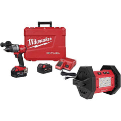 Milwaukee Tool - Cordless Drills; Battery Voltage: 18 ; Battery Chemistry: Lithium-Ion ; Chuck Size: 1/2 ; Handle Type: Pistol Grip ; Number of Batteries Included: 2 ; Reversible: Yes - Exact Tool & Supply