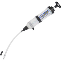 Lincoln - Oil Drain Containers; Type: Fluid Extractor ; Container Size: 1.5 L ; Color: White; black; silver - Exact Tool & Supply