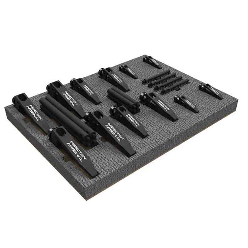 Phillips Precision - CMM Accessories; Accessory Type: Hold Down Clamp ; For Use With: All Types ; Material: Aluminum ; Thread Size: 1/4 -20 ; Includes: Shafts & Clamps ; Series: Inspection Arsenal? - Exact Tool & Supply