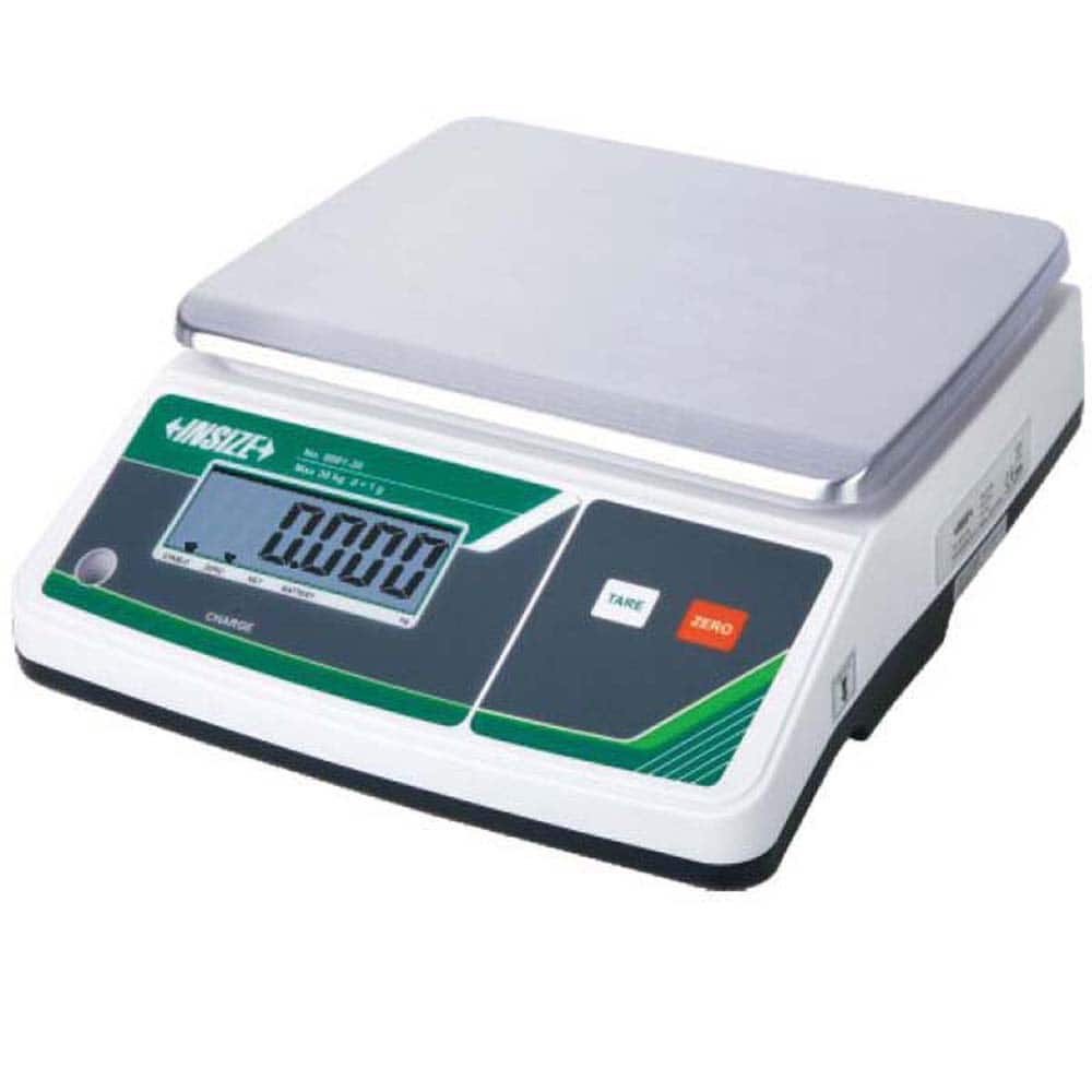 Insize USA LLC - Portion Control & Counting Bench Scales; Scale Type: Portion Control Scale ; Display Type: LCD ; Capacity (kg): 30.0000 ; Capacity (Lb.): 66.00 ; Capacity (oz.): 1058.219 ; Graduation: 0.002 Lbs. - Exact Tool & Supply