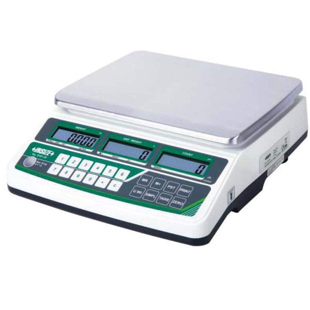 Insize USA LLC - Portion Control & Counting Bench Scales; Scale Type: Counting Scale ; Display Type: LCD ; Capacity (kg): 15.0000 ; Capacity (Lb.): 33.00 ; Capacity (oz.): 529.109 ; Graduation: 0.001 Lbs. - Exact Tool & Supply