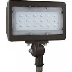 Metro LED - Floodlight Fixtures; Mounting Type: Universal ; Housing Color: Dark Bronze ; Housing Material: Aluminum Alloy/Stainless Steel ; Lamp Type: Integrated LED ; Wattage: 30 - Exact Tool & Supply
