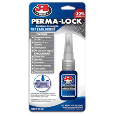 J-B Weld - Threadlockers & Retaining Compounds; Type: Medium Strength ; Series: Perma-Lock ; Container Size Range: Smaller than 1 oz. ; Container Type: Tube ; Color: Blue ; Strength: Medium - Exact Tool & Supply