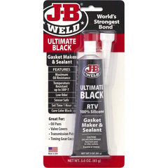 J-B Weld - Automotive Sealants & Gasketing; Type: Gasket Sealant ; Container Size: 3 oz ; Minimum Temperature (F): 50.000 ; Maximum Temperature (F): 95.000 ; Color: Black ; Container Type: Tube - Exact Tool & Supply