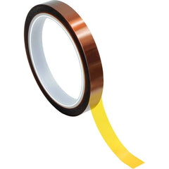 Bertech - Film Tape; Material Type: Polyimide ; Thickness (mil): 2.5000 ; Color: Amber ; Adhesive Material: Silicone ; Width (Inch): 0.39 ; Width (mm): 10.00 - Exact Tool & Supply