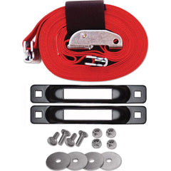 Snap-Loc - Tie Down Kit; Type: Tie Down Strap Kit ; Overall Length (Feet): 16.00 ; Head/Holder Diameter (Inch): 2 ; Color: Red ; Number of Hooks: 0 - Exact Tool & Supply