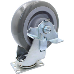 Snap-Loc - Specialty Casters; Type: Caster ; Style: Swivel w/Brake ; Mount: Stem ; Load Capacity (Lb.): 450.000 ; Wheel Diameter: 6 (Inch); Wheel Width: 1-1/4 (Inch) - Exact Tool & Supply