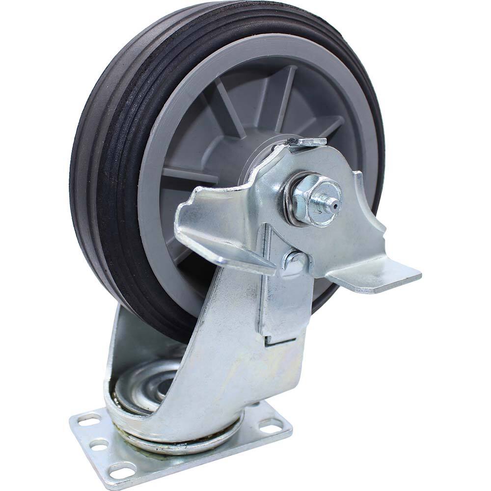 Snap-Loc - Specialty Casters; Type: Caster ; Style: Swivel w/Brake ; Mount: Stem ; Load Capacity (Lb.): 375.000 ; Wheel Diameter: 6 (Inch); Wheel Width: 1-1/4 (Inch) - Exact Tool & Supply