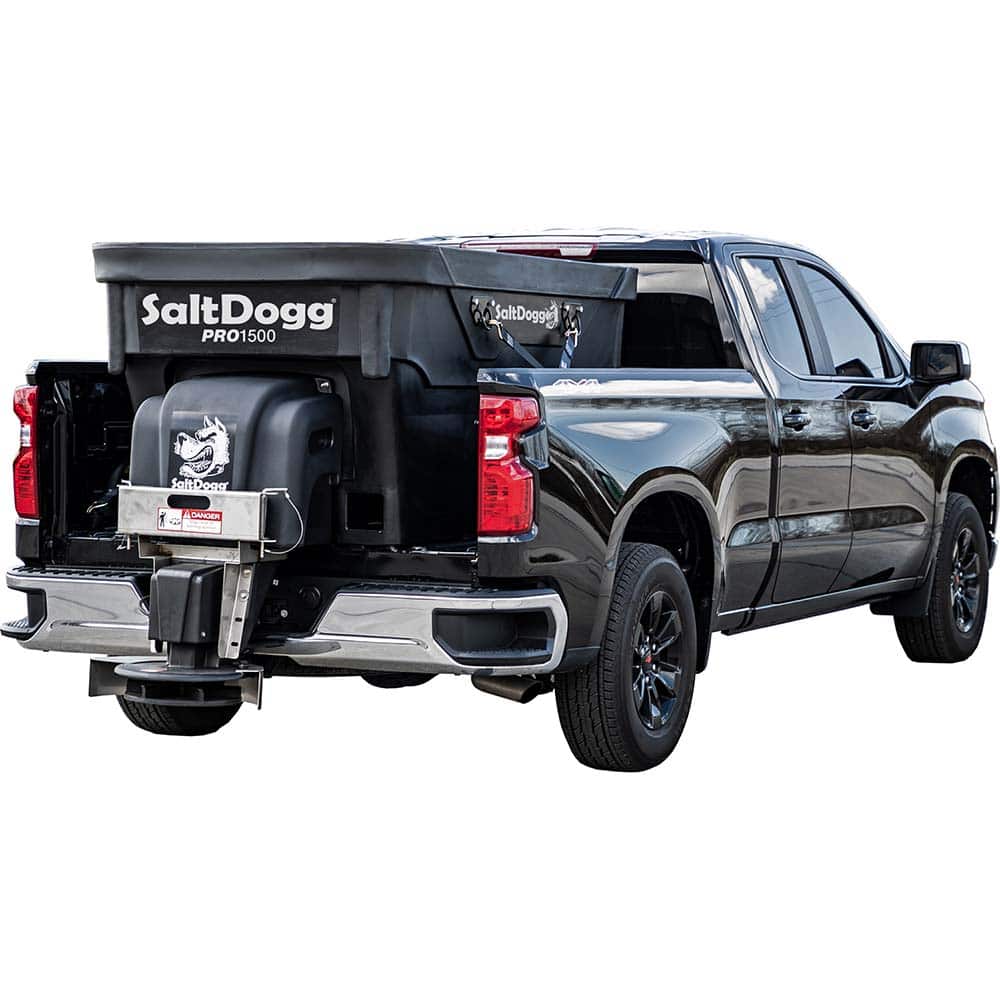 Buyers Products - Landscape Spreaders; Type: Electric Poly Hopper Spreader with Auger ; Capacity: 1.5 Cu. Yd ; Volume Capacity (Gal.): 302.96 ; Material: Polyethylene; Stainless Steel; Polyurethane ; Voltage: 12 - Exact Tool & Supply