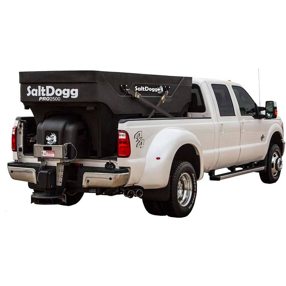 Buyers Products - Landscape Spreaders; Type: Electric Poly Hopper Spreader with Chain ; Capacity: 2.5 Cu Ft ; Volume Capacity (Gal.): 504.93 ; Material: Polyethylene; Stainless Steel; Polyurethane ; Voltage: 12 - Exact Tool & Supply