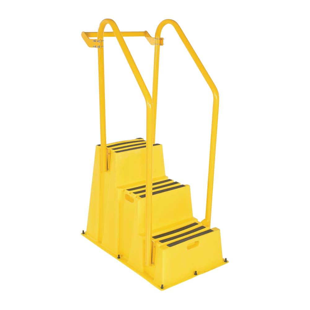 Vestil - Step Ladders; Type: Step Stand ; Height (Feet): 5' 8-1/4" ; Industry Rating: Type IA ; Load Capacity (Lb.): 500.000 ; Material: Polyethylene ; Base Spread: 25 (Inch) - Exact Tool & Supply