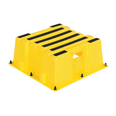 Vestil - Step Stools; Type: Step Stand ; Base Type: Rubber ; Height (Inch): 10-1/2 ; Width (Inch): 25 ; Depth (Inch): 25 ; Load Capacity (Lb.): 500.000 - Exact Tool & Supply