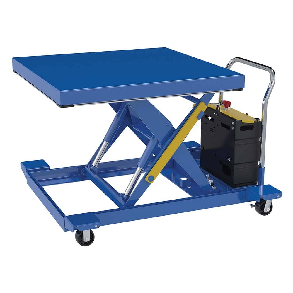 Vestil - Lifting Tables; Type: Cart ; Lift Style: Scissor ; Style: Portable Battery-Operated ; Load Capacity (Lb.): 2000.000 ; Minimum Height (Inch): 10-1/4 ; Lift Height (Inch): 34-1/4 - Exact Tool & Supply