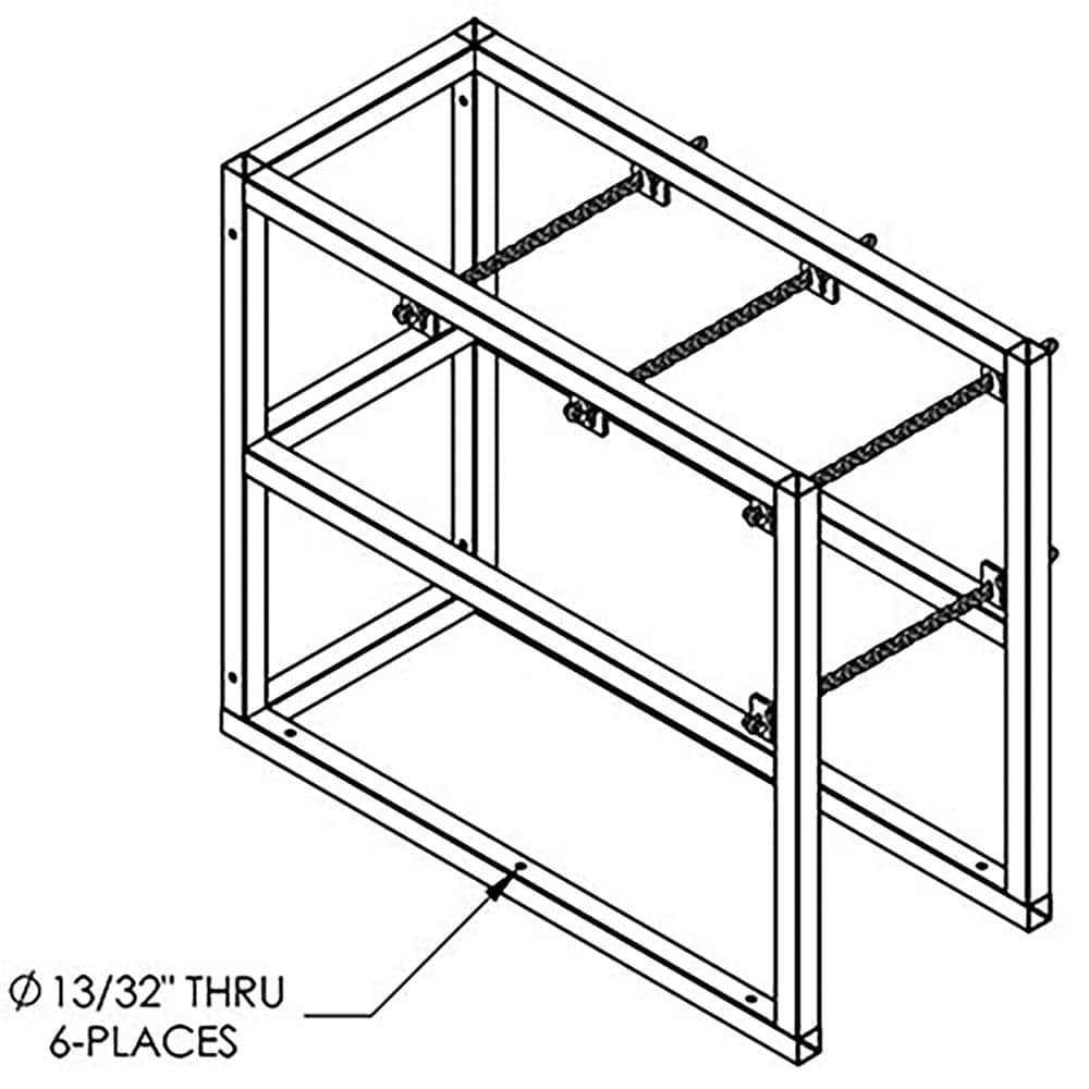 Vestil - Gas Cylinder Carts, Racks, Stands & Holders; Type: Cylinder Barricade Rack ; Fits Cylinder Diameter: 4, 5, 6, 7, 8, 9, 10, 11, 12, 13, 14 (Inch); Number of Cylinders: 0 ; Width (Inch): 16-1/2 ; Width (Decimal Inch): 16.5000 ; Height (Inch): 32 - Exact Tool & Supply