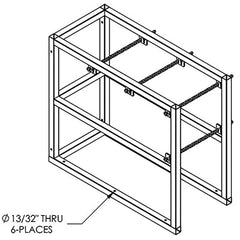 Vestil - Gas Cylinder Carts, Racks, Stands & Holders; Type: Cylinder Barricade Rack ; Fits Cylinder Diameter: 4, 5, 6, 7, 8, 9, 10, 11, 12, 13, 14 (Inch); Number of Cylinders: 0 ; Width (Inch): 16-1/2 ; Width (Decimal Inch): 16.5000 ; Height (Inch): 32 - Exact Tool & Supply