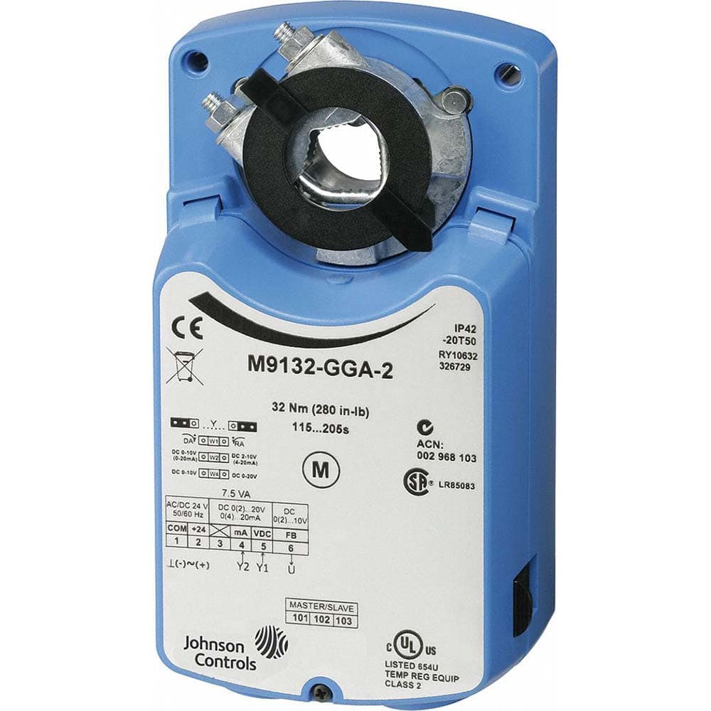 Johnson Controls - Valve Actuators; Type: Self-Centering Clamping ; For Use With: Dampers and Valves - Exact Tool & Supply