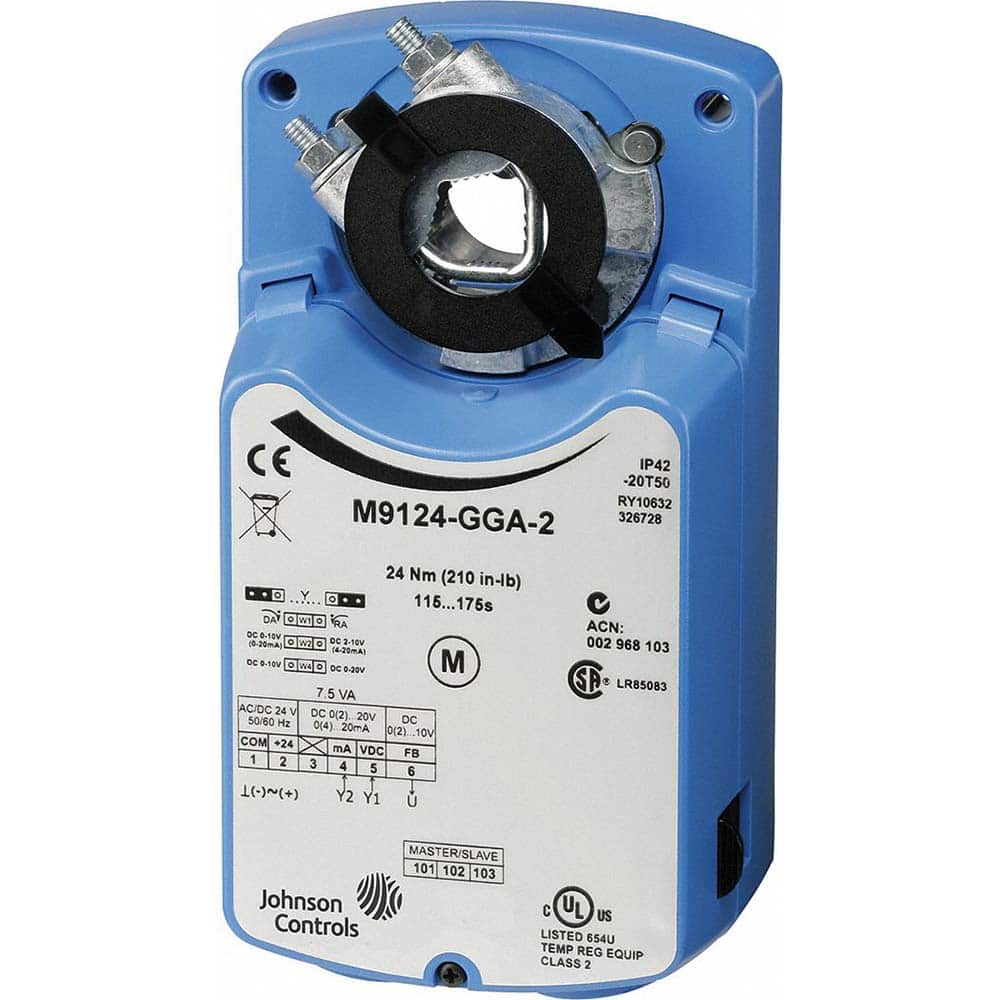 Johnson Controls - Valve Actuators; Type: Self-Centering Clamping ; For Use With: Dampers and Valves - Exact Tool & Supply