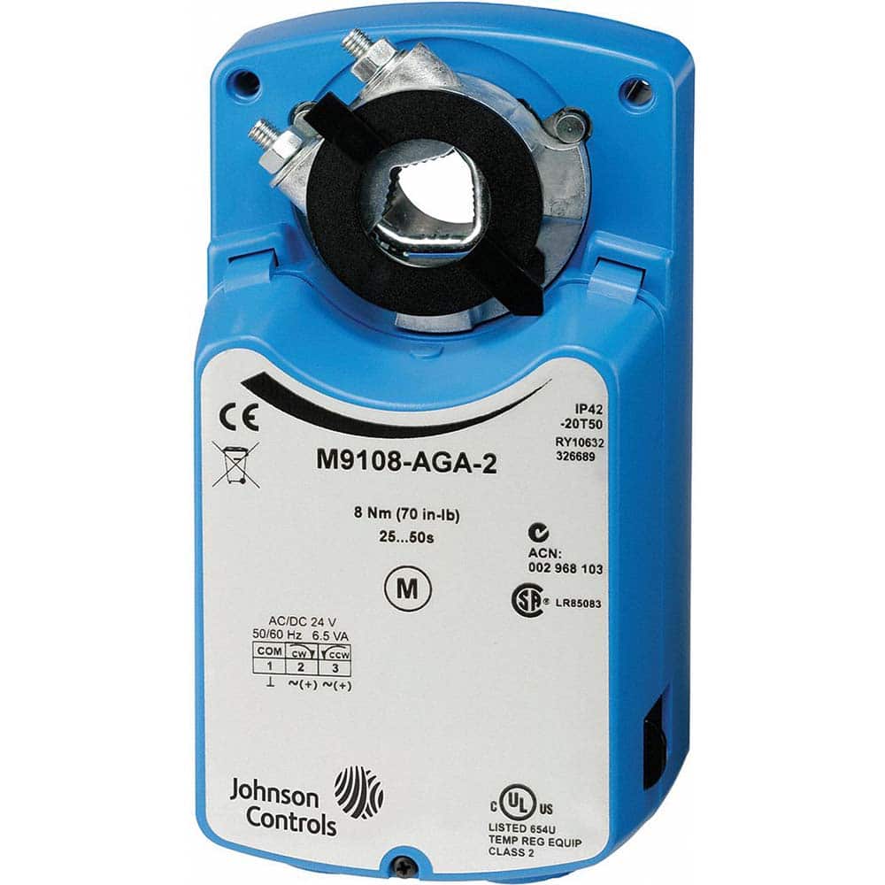Johnson Controls - Valve Actuators; Type: Self-Centering Clamping ; For Use With: Dampers and Valves - Exact Tool & Supply