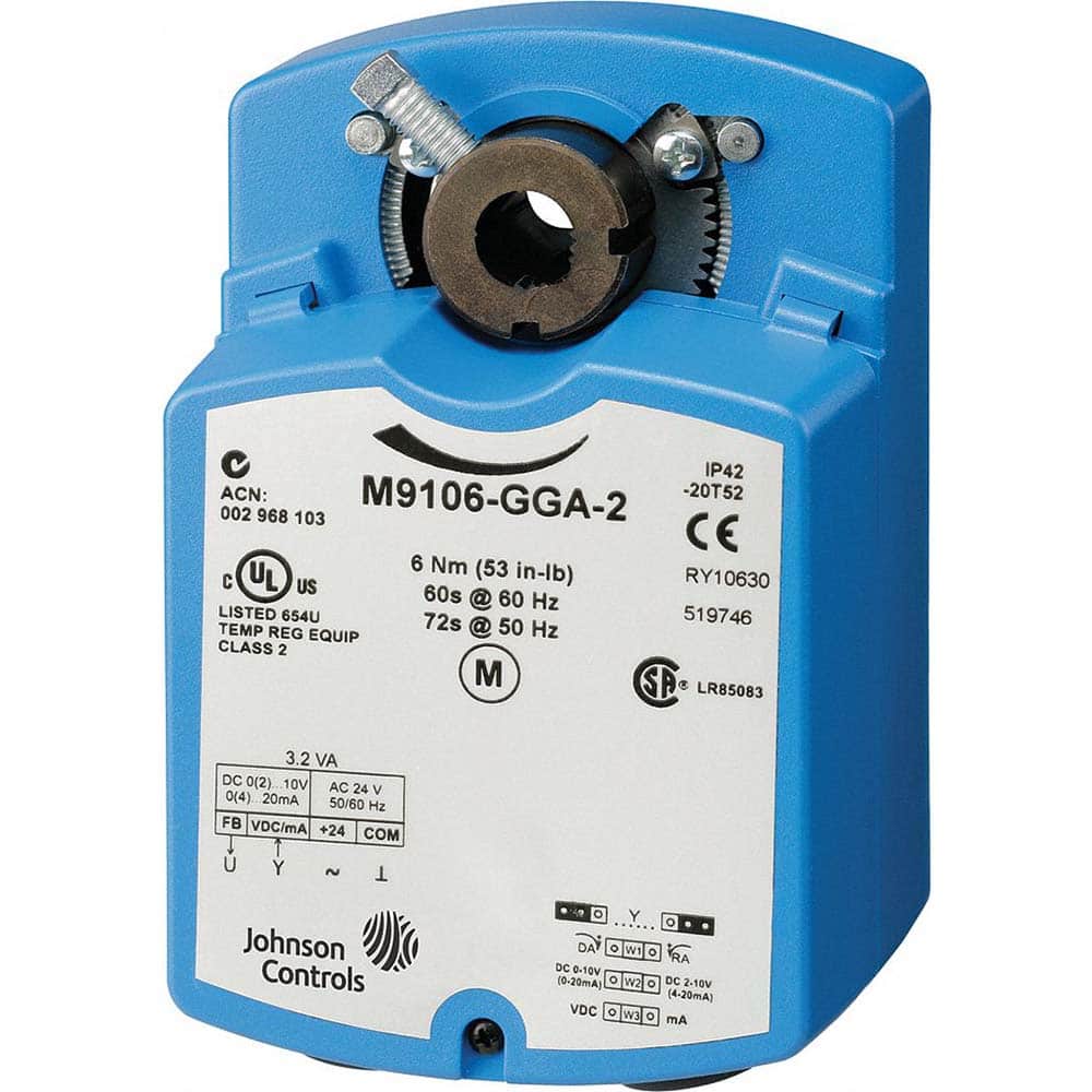 Johnson Controls - Valve Actuators; Type: Self-Centering Clamping ; For Use With: Dampers and Valves - Exact Tool & Supply