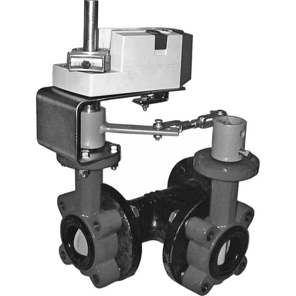 Honeywell - Actuated Butterfly Valves; Pipe Size: 2 (Inch); Actuator Type: Pneumatic ; Style: Flanged ; Material: Cast Iron; Polyester ; WOG Rating (psi): 175 ; Seat Material: EPDM - Exact Tool & Supply