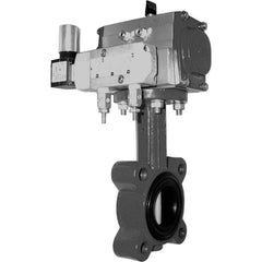 Honeywell - Actuated Butterfly Valves; Pipe Size: 5 (Inch); Actuator Type: Pneumatic ; Style: Flanged ; Material: Cast Iron; Polyester ; WOG Rating (psi): 175 ; Seat Material: EPDM - Exact Tool & Supply