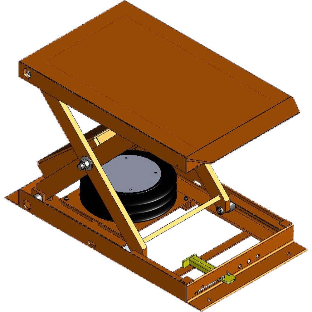 Hovair - Lifting Tables; Type: Cart Lift Table only ; Lift Style: Scissor ; Style: Pneumatic ; Load Capacity (Lb.): 2000.000 ; Minimum Height (Decimal Inch): 7.5000 ; Lift Height (Inch): 27.5 - Exact Tool & Supply