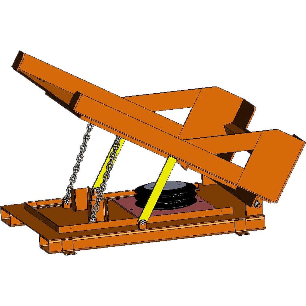 Hovair - Lifting Tables; Type: Tilt Only Table ; Lift Style: Scissor ; Style: Pneumatic ; Load Capacity (Lb.): 4000.000 ; Minimum Height (Decimal Inch): 8.5000 ; Lift Height (Inch): 32.5 - Exact Tool & Supply