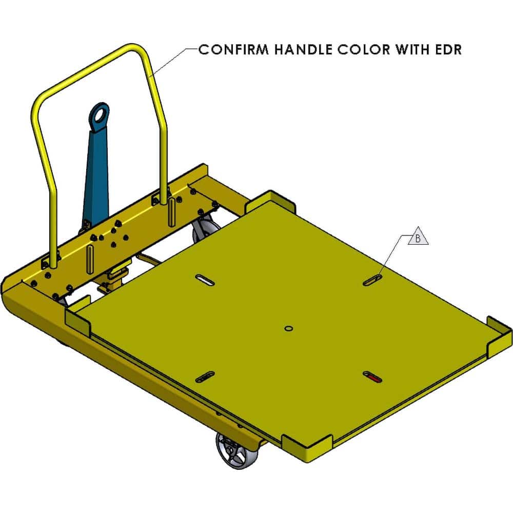 Hovair - Carts; Type: Rotate Cart ; Load Capacity (Lb.): 2500.000 ; Width (Inch): 50 ; Length (Inch): 59 ; Height (Inch): 13 ; Material: Steel - Exact Tool & Supply