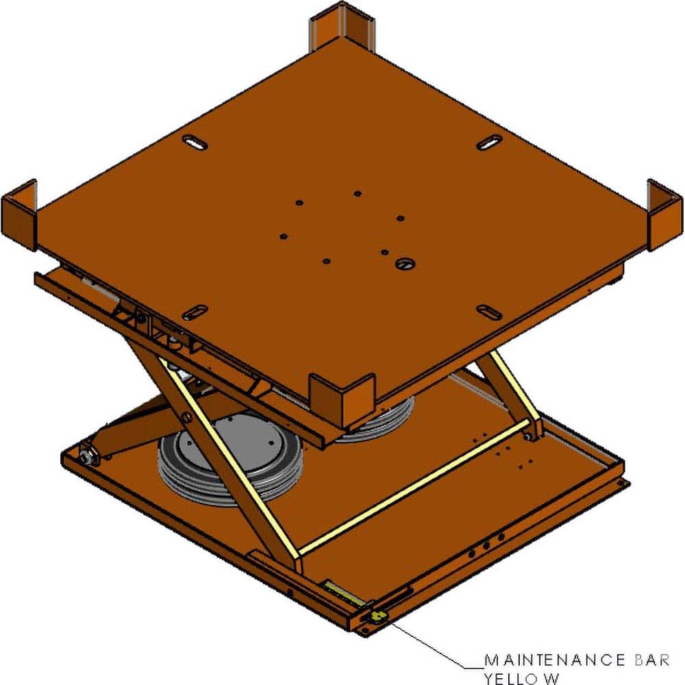 Hovair - Lifting Tables; Type: Lift & Rotate ; Lift Style: Scissor ; Style: Pneumatic ; Load Capacity (Lb.): 4000.000 ; Minimum Height (Decimal Inch): 8.5000 ; Lift Height (Inch): 24.0 - Exact Tool & Supply