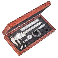Starrett - Machinist Caliper & Micrometer Tool Kits; Tool Type Included: Caliper, Micrometer & Ruler; Test Indicator ; Minimum Caliper Measurement (Inch): 0 ; Maximum Caliper Measurement (Inch): 6 ; Minimum Micrometer Measurement (Inch): 0 ; Maximum Micr - Exact Tool & Supply