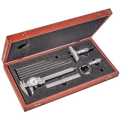 Starrett - Machinist Caliper & Micrometer Tool Kits; Tool Type Included: Caliper, Micrometer & Ruler; Depth Micrometer ; Minimum Caliper Measurement (Inch): 0 ; Maximum Caliper Measurement (Inch): 6 ; Minimum Micrometer Measurement (Inch): 0 ; Maximum Mi - Exact Tool & Supply