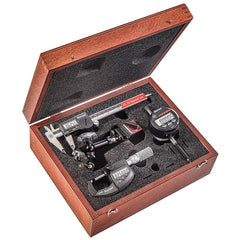 Starrett - Machinist Caliper & Micrometer Tool Kits; Tool Type Included: Caliper & Micrometer; Magnetic Base; Indicator ; Minimum Caliper Measurement (mm): 0.00 ; Minimum Caliper Measurement (Inch): 0 ; Maximum Caliper Measurement (mm): 150.00 ; Maximum - Exact Tool & Supply