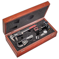 Starrett - Machinist Caliper & Micrometer Tool Kits; Tool Type Included: Caliper & Micrometer; Magnetic Base; Test Indicator ; Minimum Caliper Measurement (mm): 0.00 ; Minimum Caliper Measurement (Inch): 0 ; Maximum Caliper Measurement (mm): 150.00 ; Max - Exact Tool & Supply