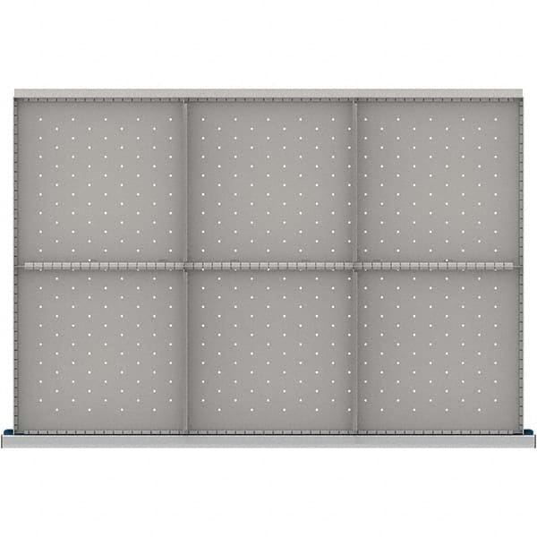 LISTA - 6-Compartment Drawer Divider Layout for 3.15" High Drawers - Exact Tool & Supply