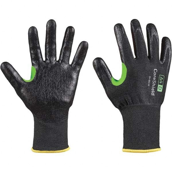 Honeywell - Size L (9), ANSI Cut Lvl A4, Puncture Lvl 1, Abrasion Lvl 6, Nitrile Coated Cut Resistant Gloves - Exact Tool & Supply