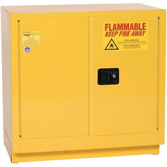 Eagle - Safety Cabinets Hazardous Chemical Type: Flammable and Combustible Liquids Color: Yellow - Exact Tool & Supply