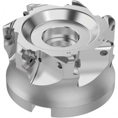 Seco - Indexable High-Feed Face Mills Cutting Diameter (mm): 84.00 Maximum Depth of Cut (mm): 1.80 - Exact Tool & Supply