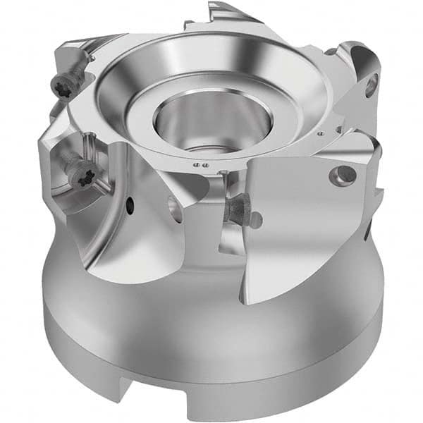 Seco - Indexable High-Feed Face Mills Cutting Diameter (mm): 66.00 Maximum Depth of Cut (mm): 1.80 - Exact Tool & Supply