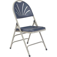 National Public Seating - Folding Chairs Pad Type: Folding Chair w/Plastic Seat & Back Material: Plastic/Steel - Exact Tool & Supply
