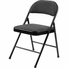 National Public Seating - Folding Chairs Pad Type: Folding Chair w/Fabric Padded Seat Material: Fabric/Steel - Exact Tool & Supply
