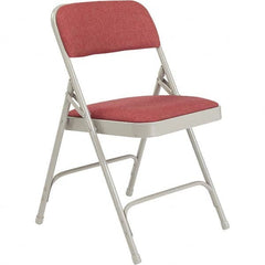 National Public Seating - Folding Chairs Pad Type: Folding Chair w/Fabric Padded Seat Material: Fabric; Steel - Exact Tool & Supply