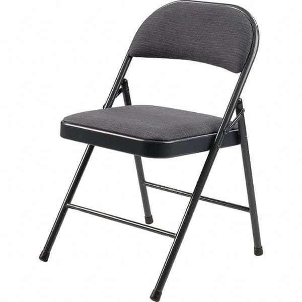 National Public Seating - Folding Chairs Pad Type: Folding Chair w/Fabric Padded Seat Material: Fabric/Steel - Exact Tool & Supply