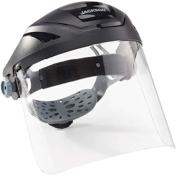 Jackson Safety - Nylon Gray Ratchet Adjustment Face Shield - Exact Tool & Supply