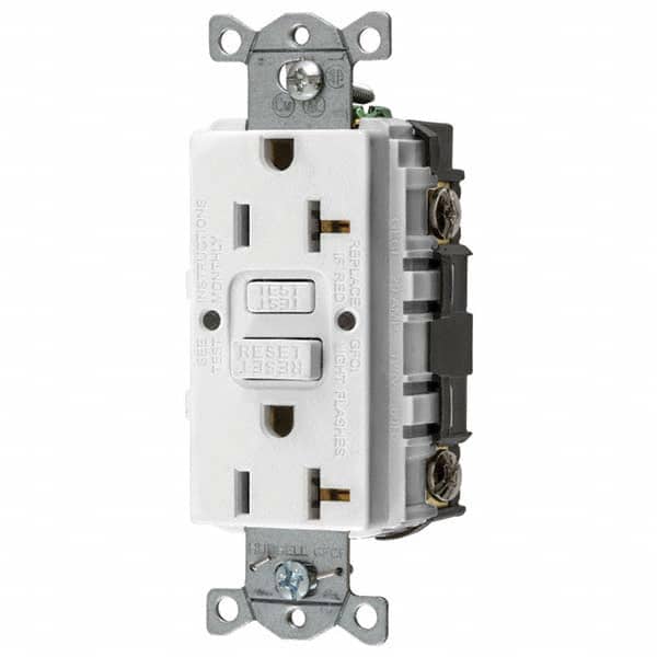 Bryant Electric - GFCI Receptacles Grade: Commercial Color: White - Exact Tool & Supply