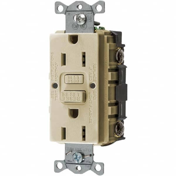 Bryant Electric - GFCI Receptacles Grade: Commercial Color: Ivory - Exact Tool & Supply
