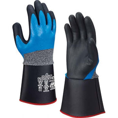 SHOWA - Size L (8), ANSI Cut Lvl A4, Puncture Lvl 3, Abrasion Lvl 4, Foam Nitrile Coated Cut & Puncture Resistant Gloves - Exact Tool & Supply