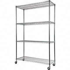ALERA - 2,400 Lb Capacity 4 Shelf Wire Shelving - Starter Unit - Exact Tool & Supply