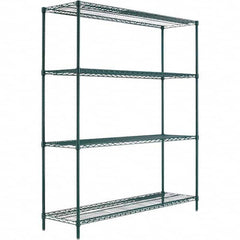ALERA - 4,000 Lb Capacity 4 Shelf Wire Shelving - Starter Unit - Exact Tool & Supply