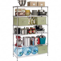 ALERA - 3,600 Lb Capacity 6 Shelf Wire Shelving - Starter Unit - Exact Tool & Supply